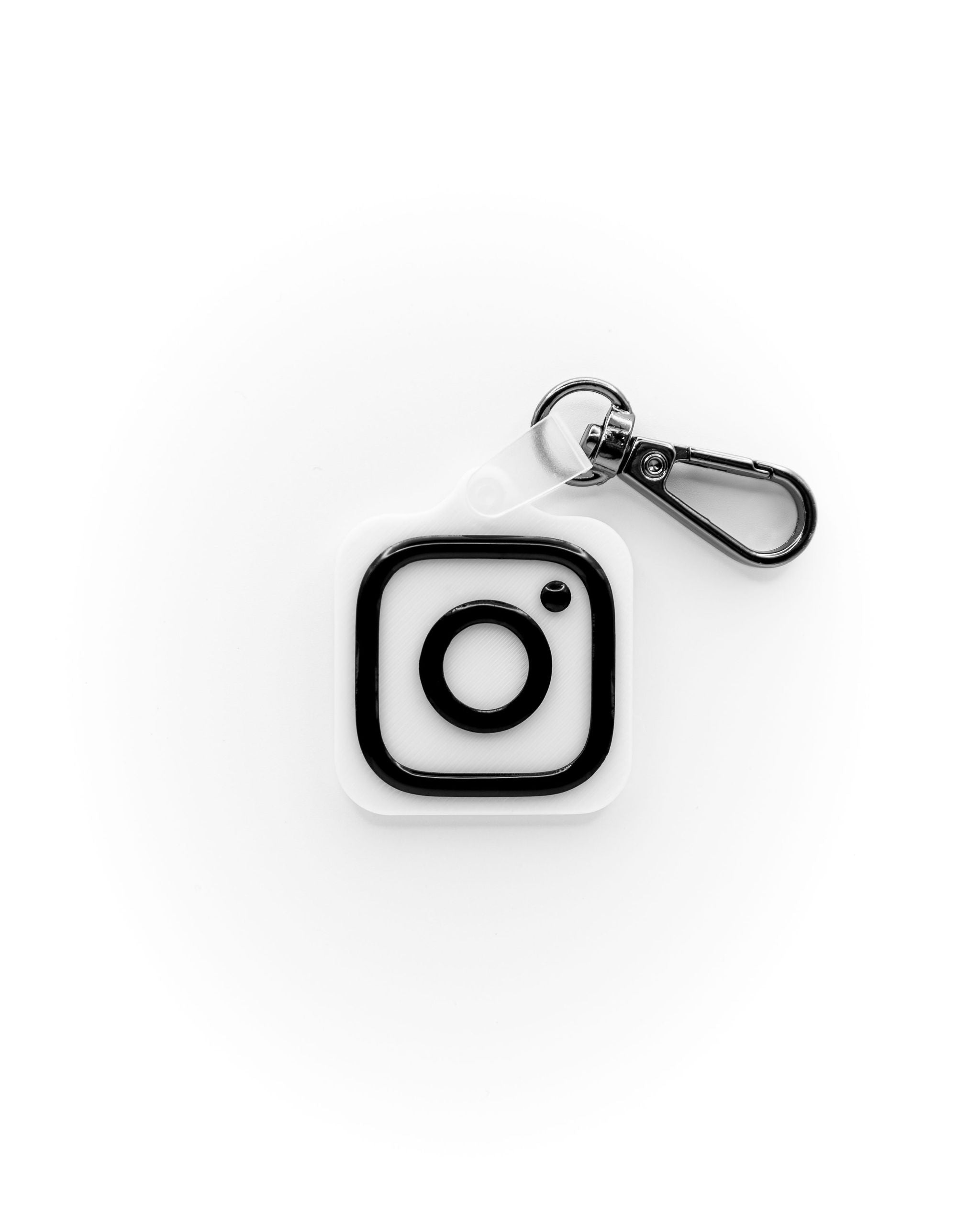 Instagram Tag | White - Black (Resin Gloss)