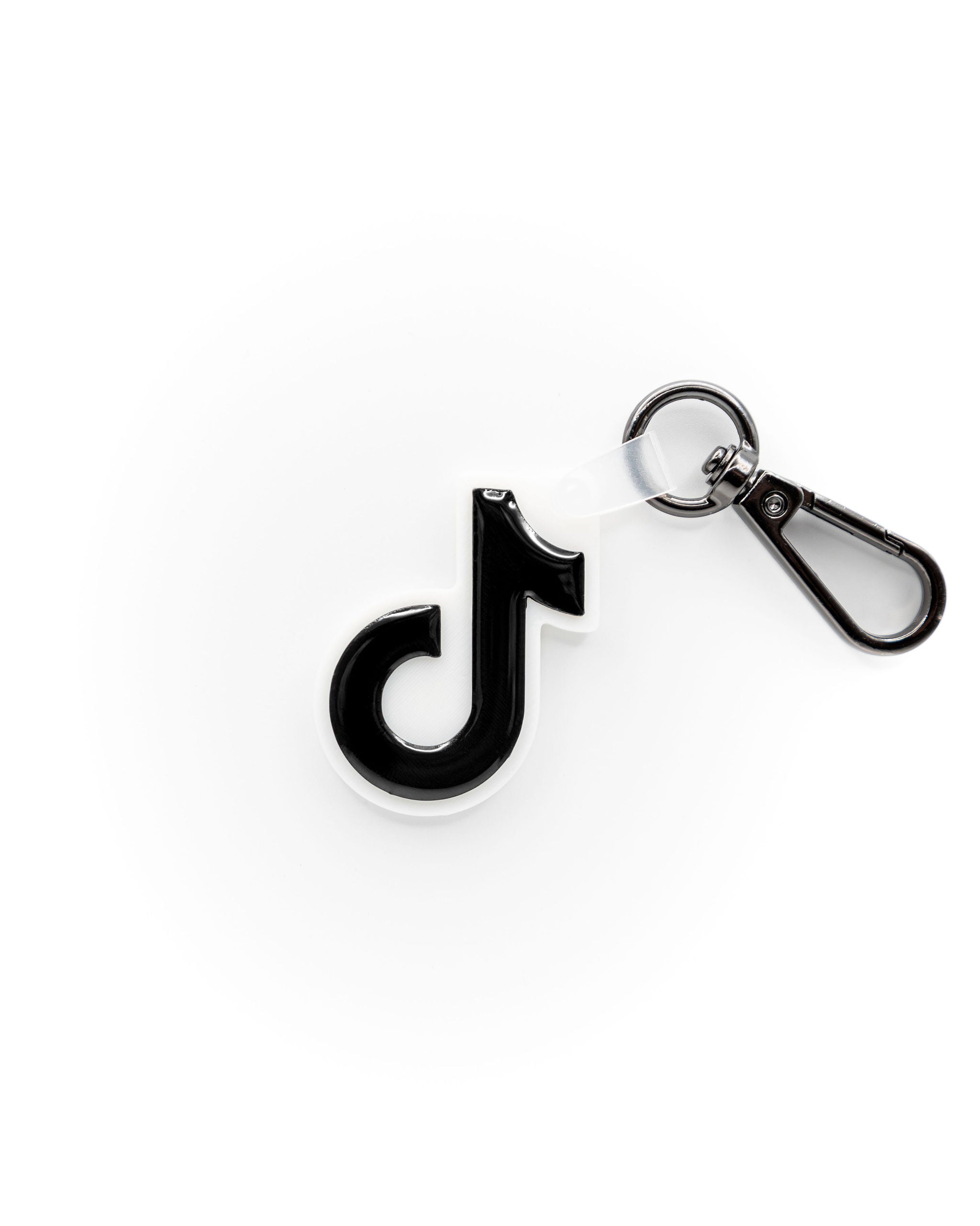 TikTok Tag | White - Black (Resin Gloss)