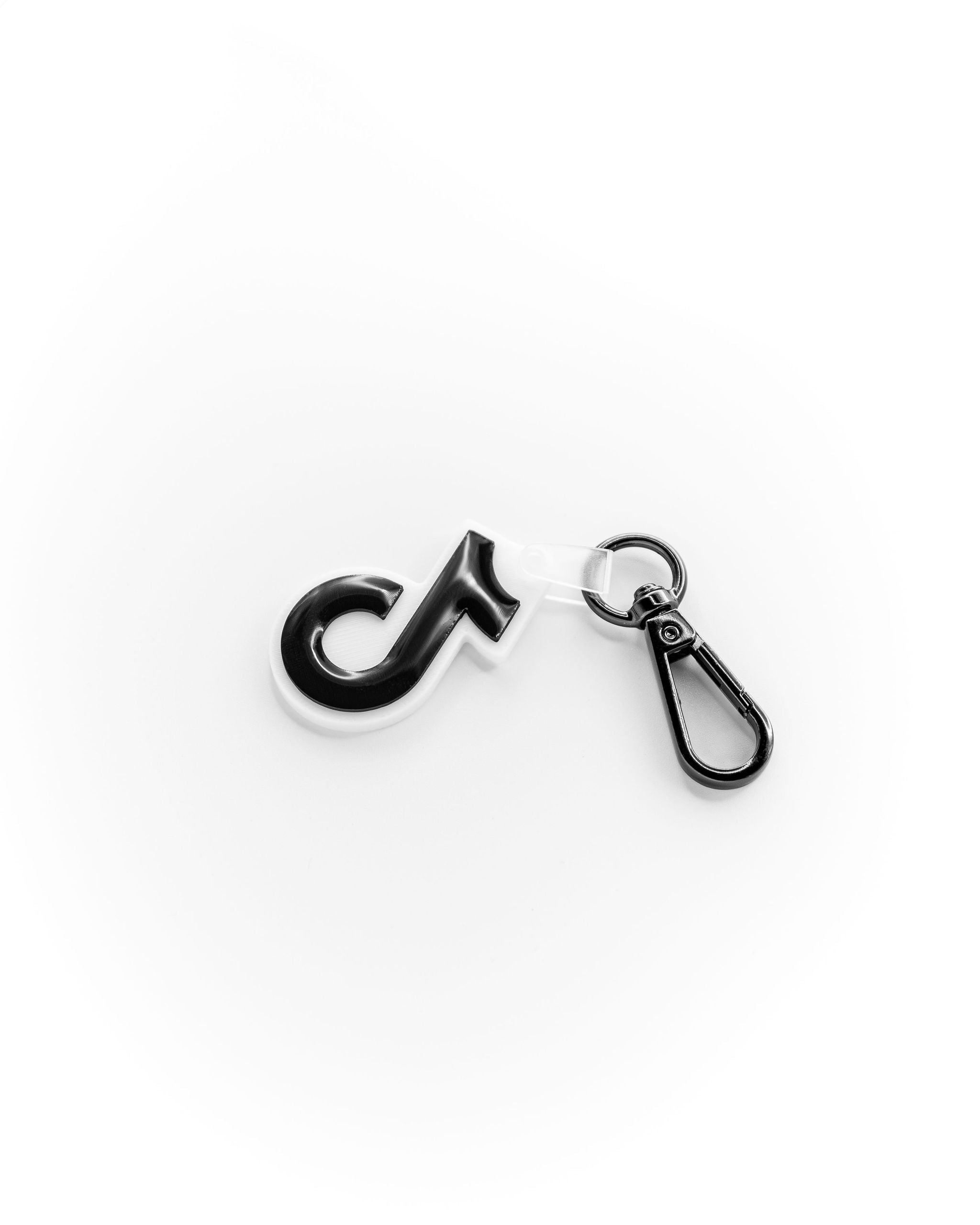 TikTok Tag | White - Black (Resin Gloss)