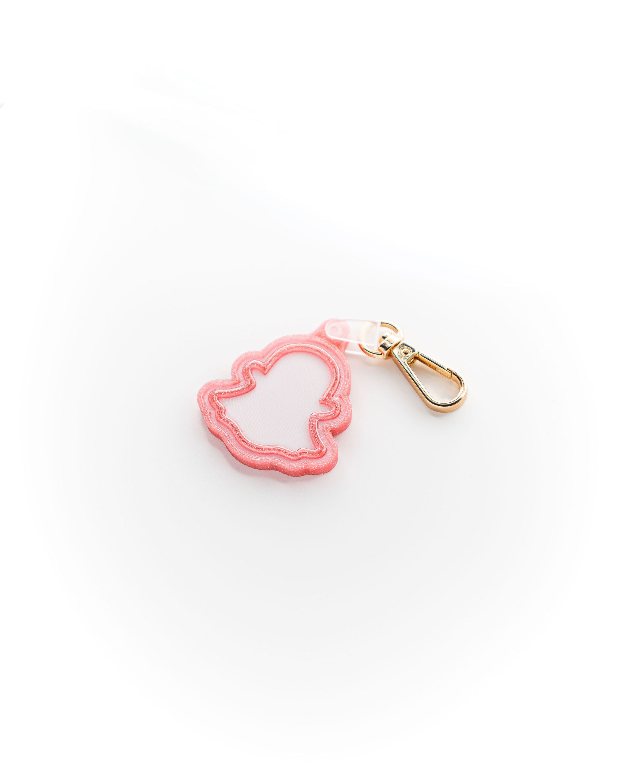 Snapchat Tag | Pink Glitter - White (Resin Gloss)