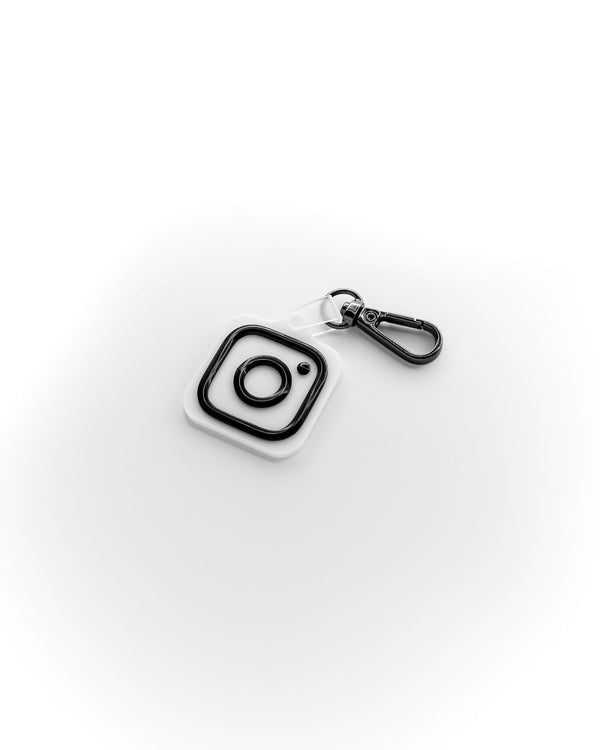 Instagram Tag | White - Black (Resin Gloss)