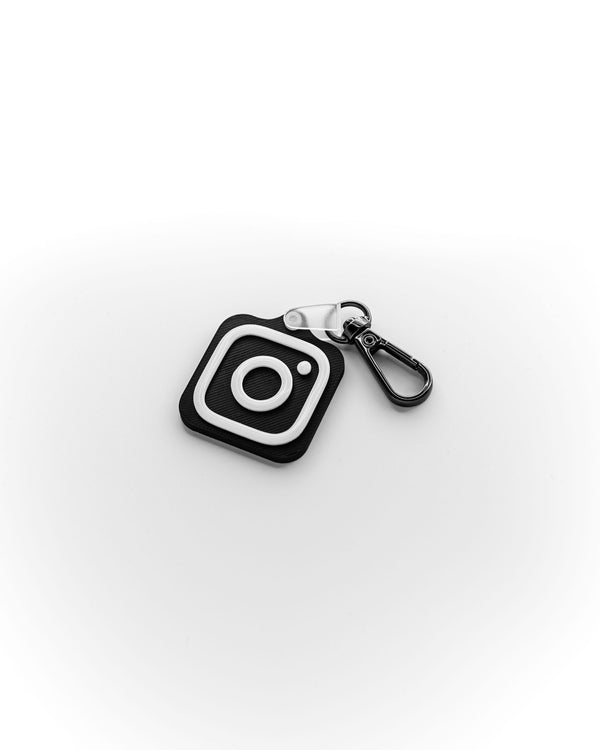 Instagram Tag | Black - White (Resin Gloss)