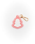 Snapchat Tag | Pink Glitter - White