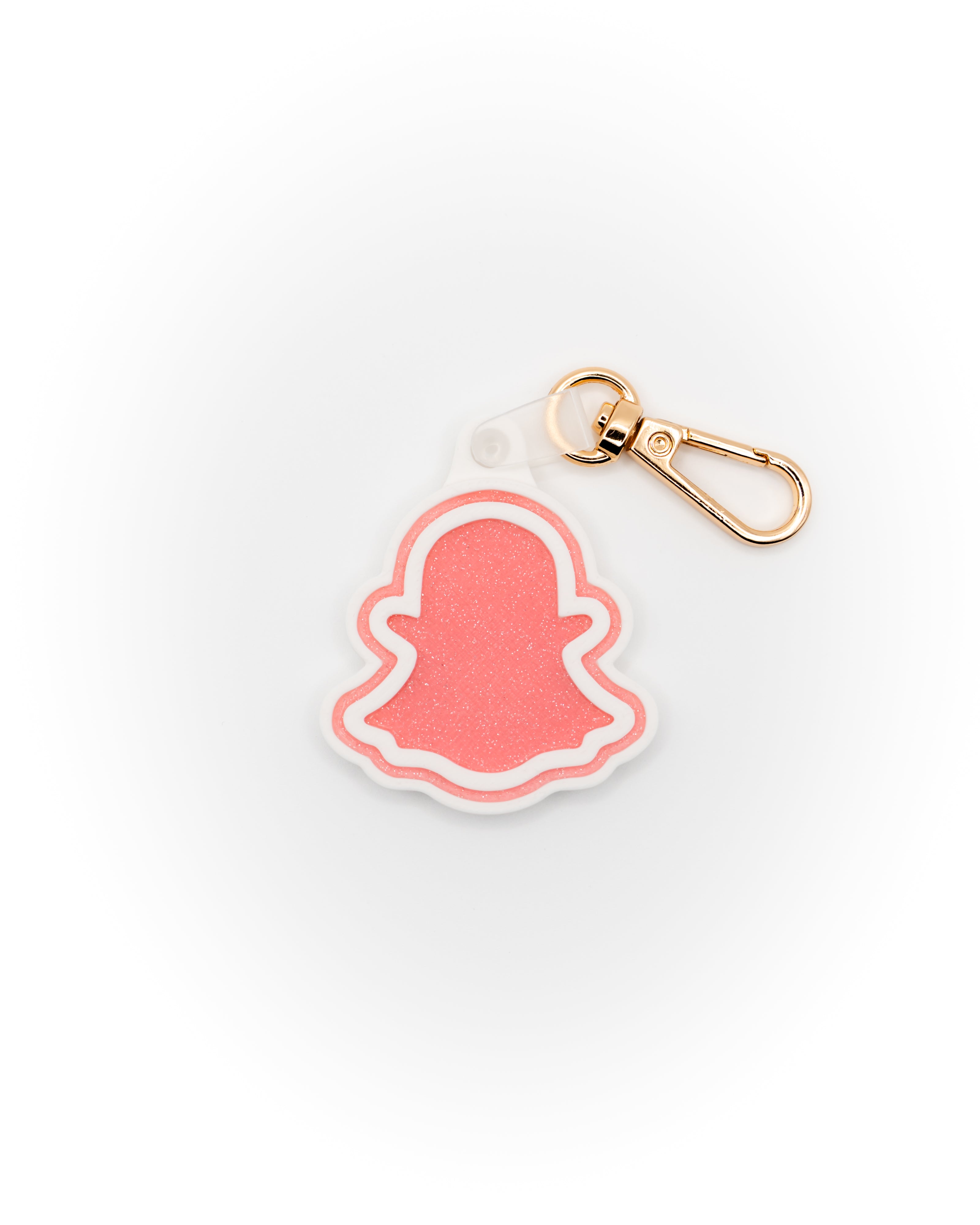 Snapchat Tag | White - Pink Glitter