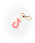 TikTok Tag | White - Pink Glitter